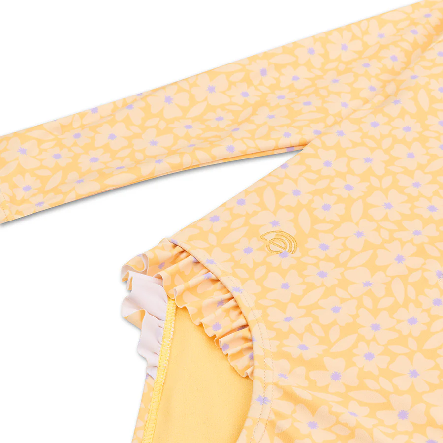 Swim Essentials® Otroške enodelne kopalke Yellow Flowers Swim Essentials