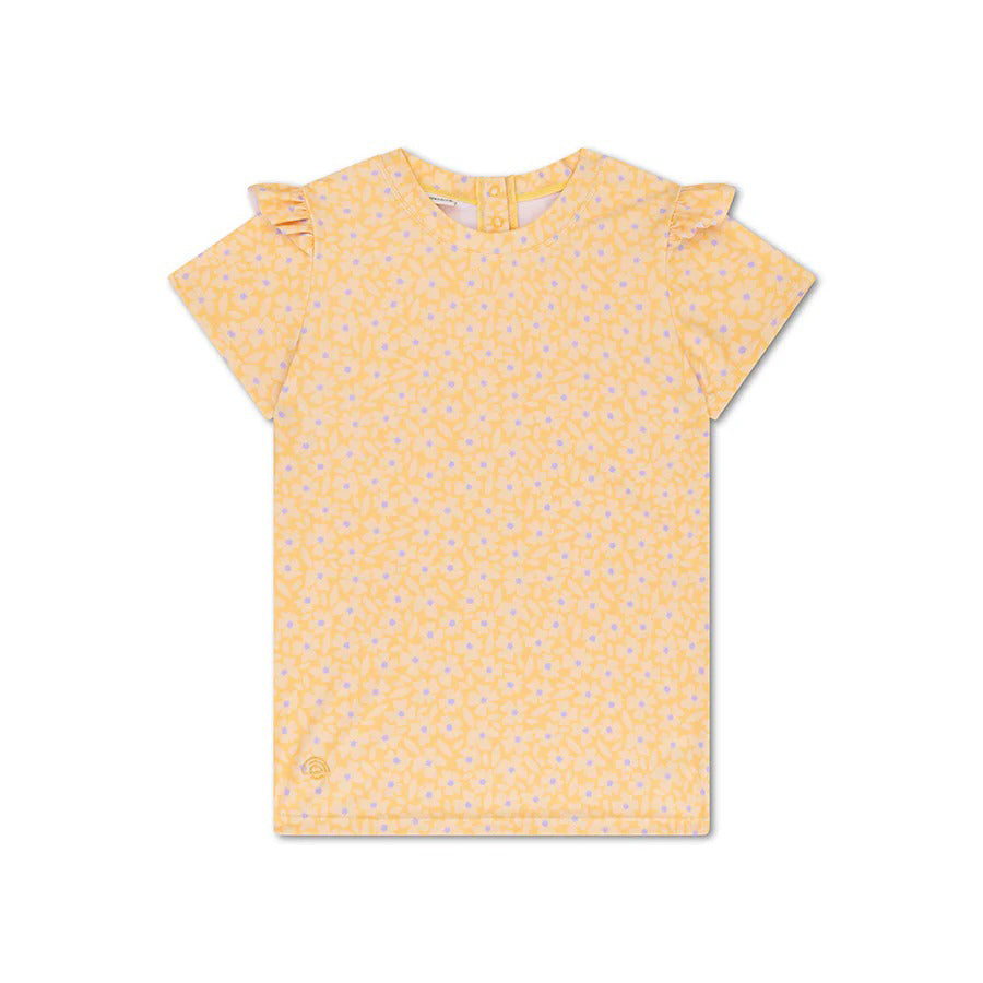 Swim Essentials® Otroška kopalna UV majica Yellow Flowers Swim Essentials