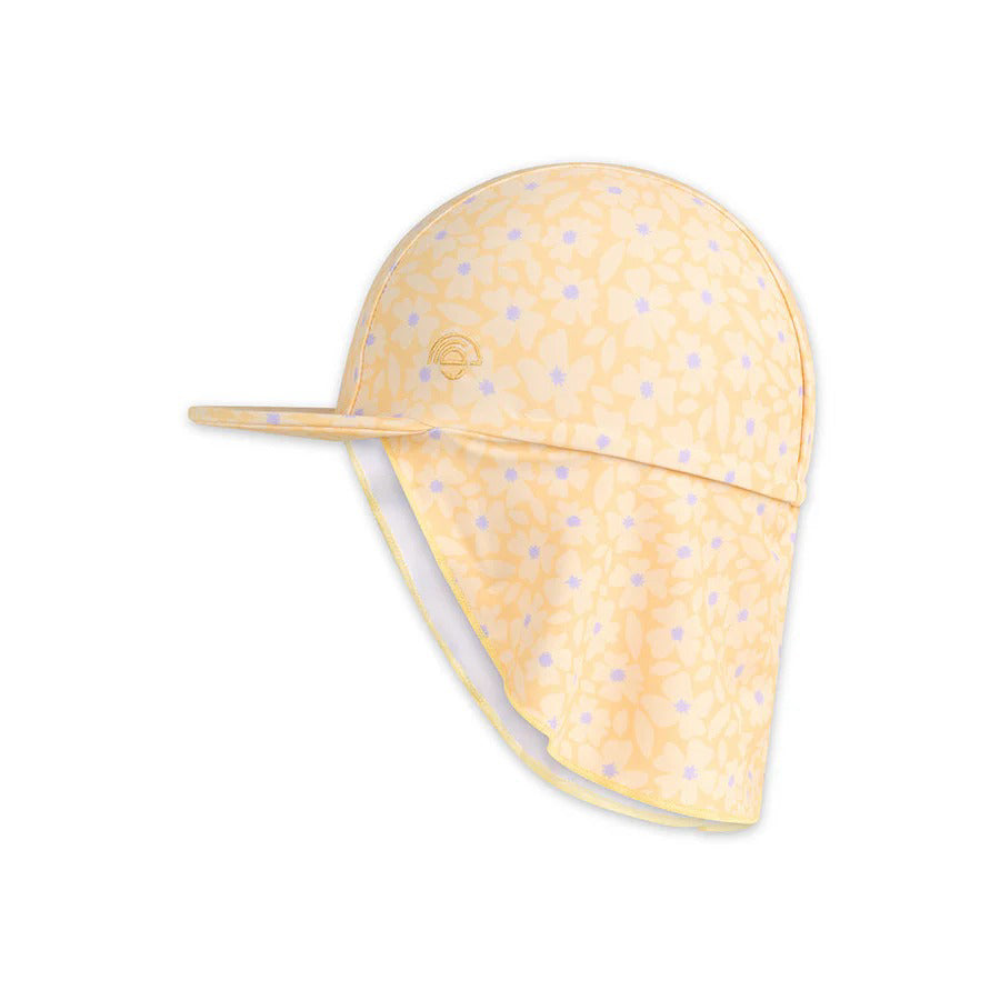 Swim Essentials® Klobuček z UV zaščito s podaljšano zaščito za vrat Yellow Flowers Swim Essentials