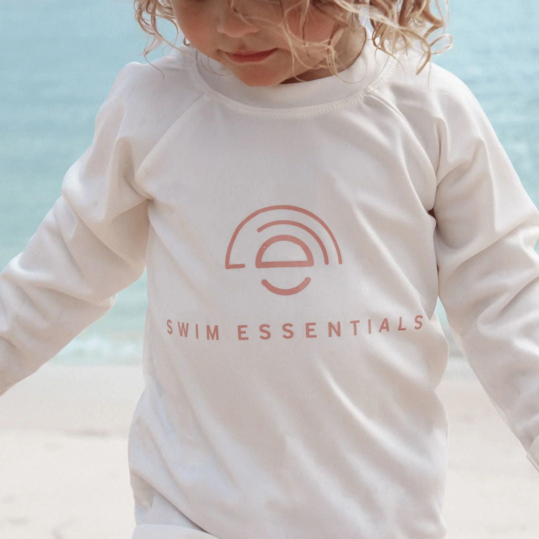Swim Essentials® Otroška kopalna majica z UV zaščito White Swim Essentials