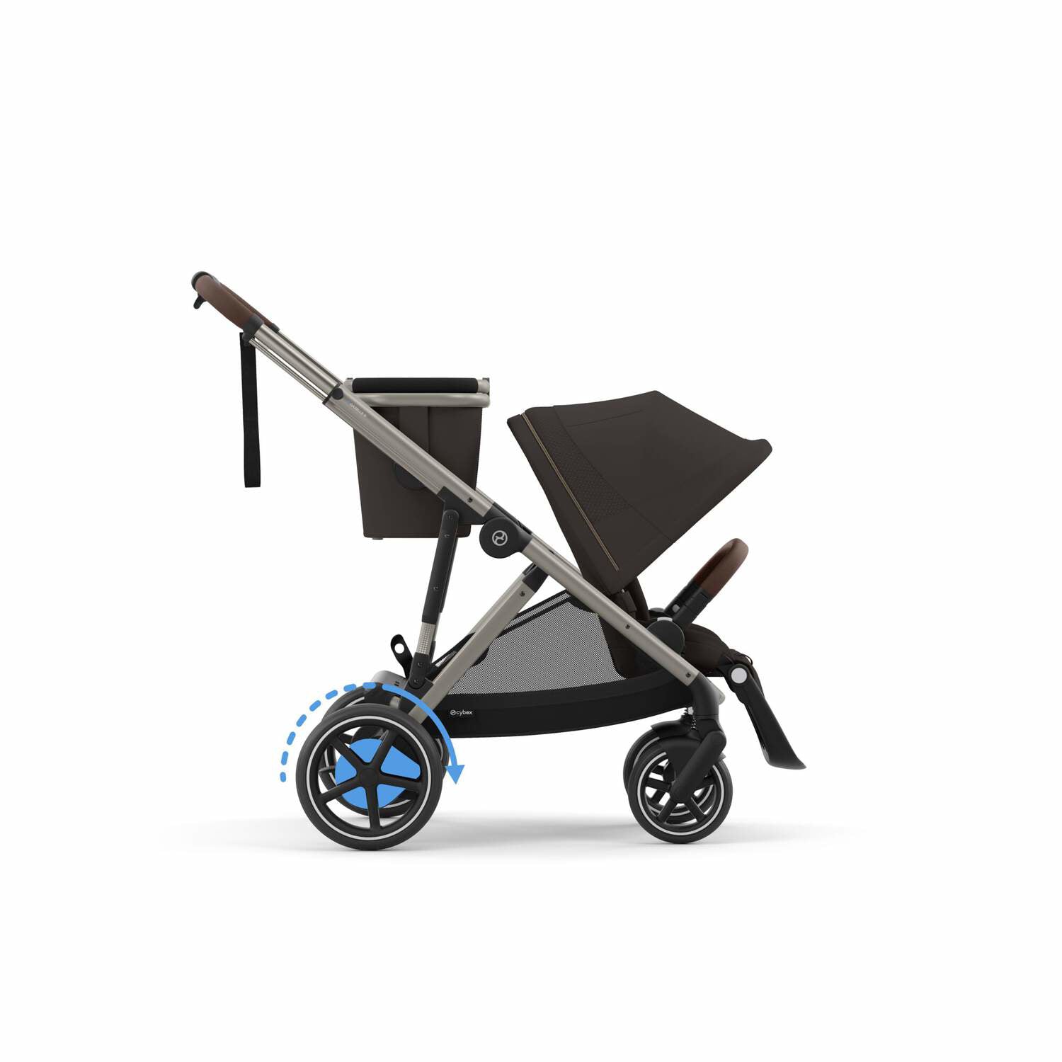 Cybex® Otroški voziček e-Gazelle™ S Chocolate Brown (Taupe Frame) Cybex