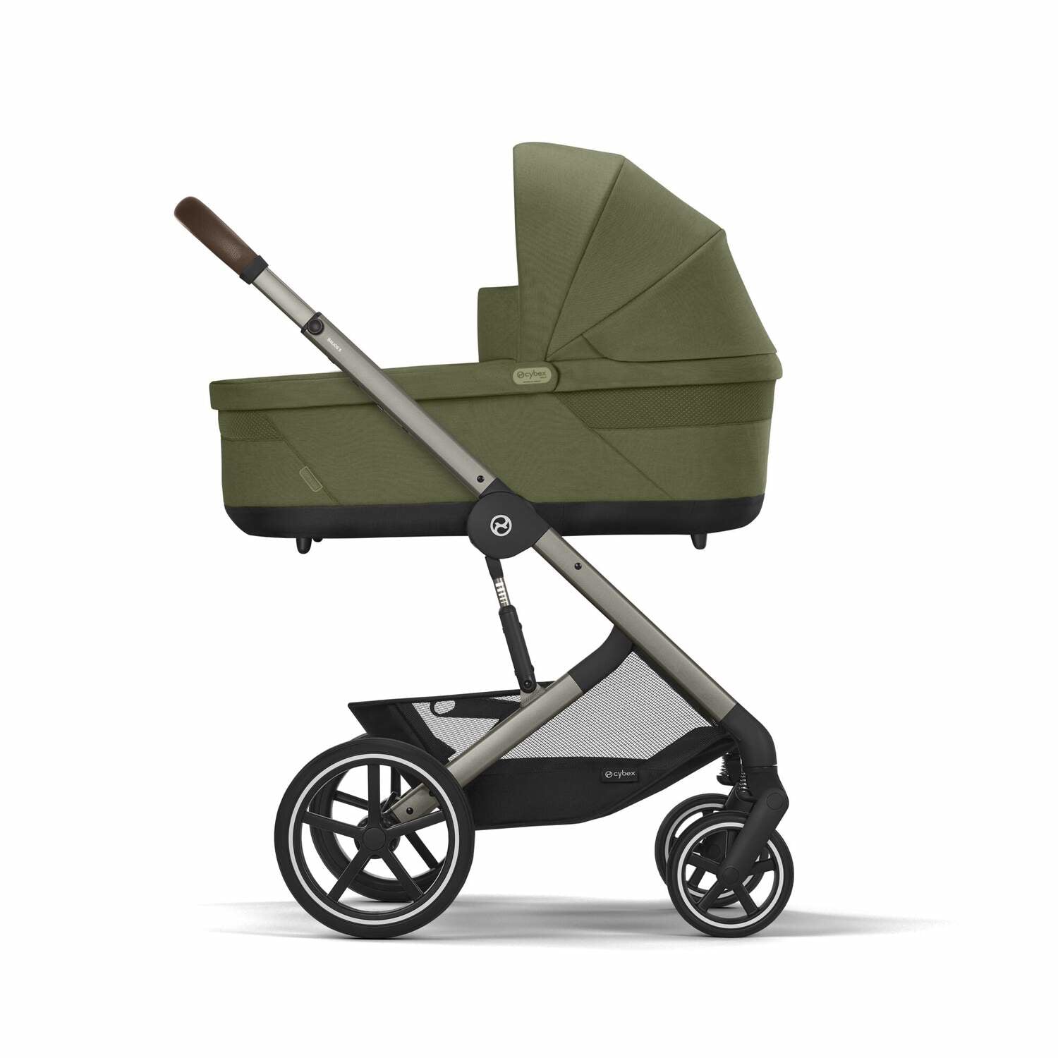 Cybex® Otroški voziček 3v1 Balios S Lux + Avtosedež Cloud G Moss Green (+ Rain cover) Cybex