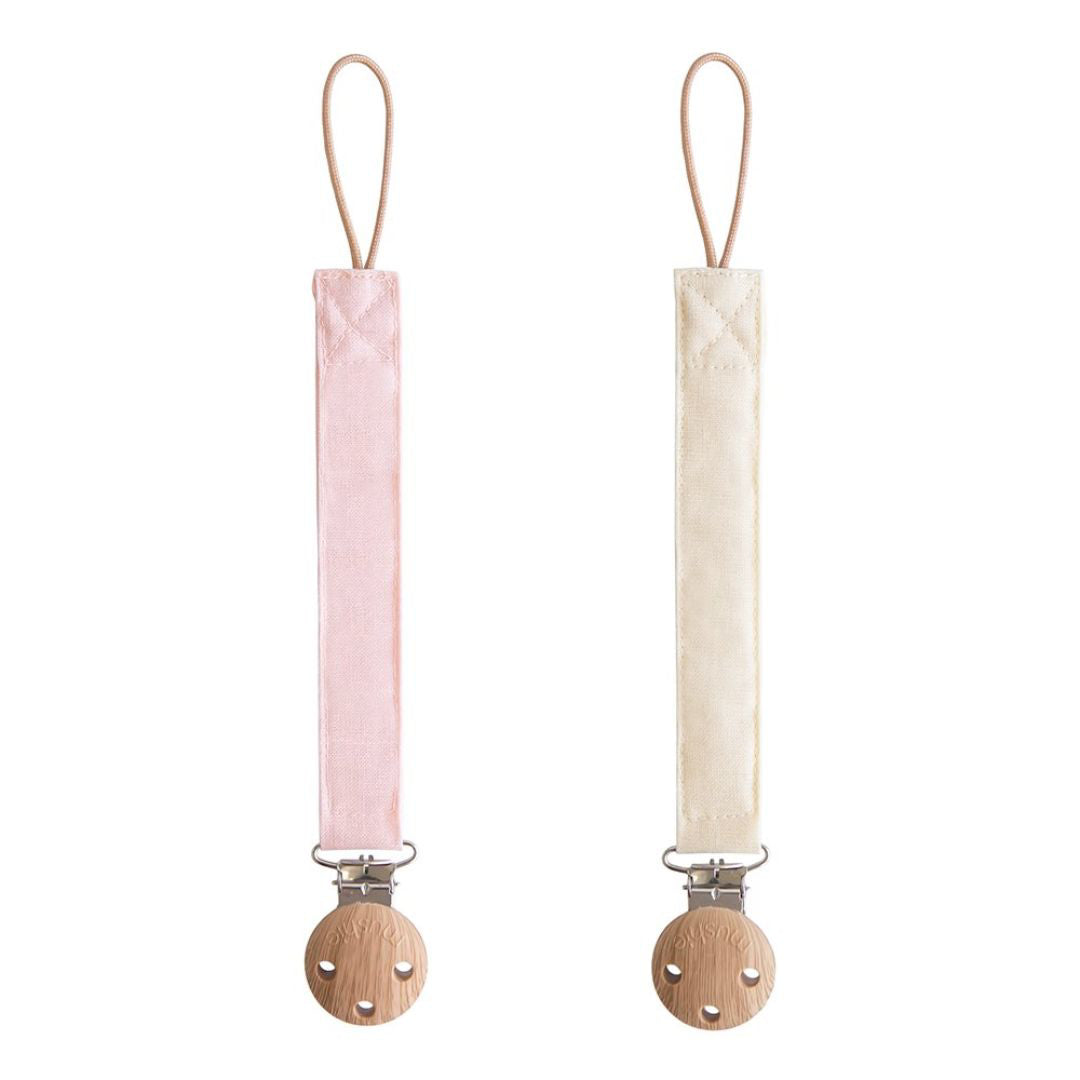Mushie® Držalo za dudo 2 kos Blush/Cream Mushie