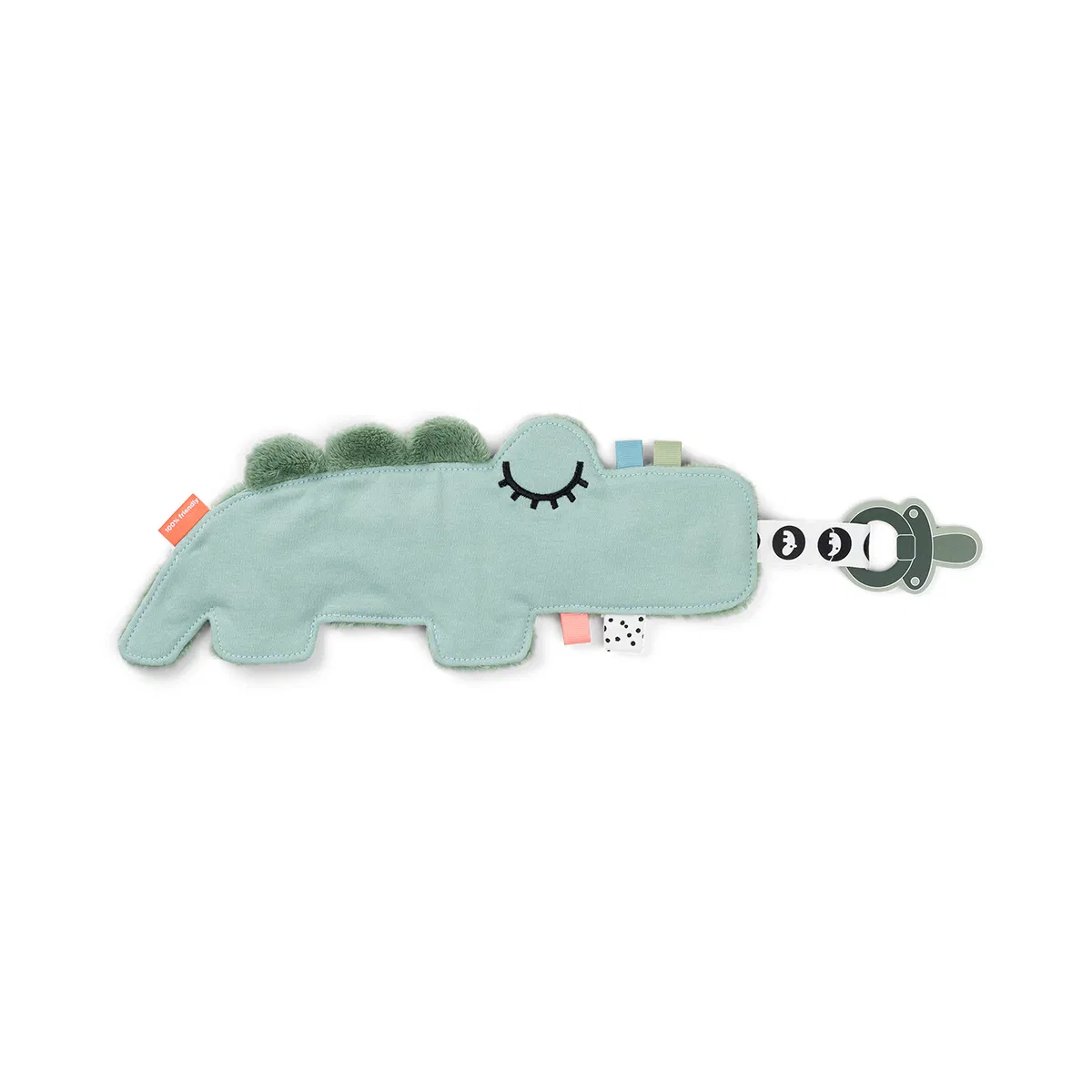Done by Deer® Ninica s priponko za dudo Croco Green Done by Deer