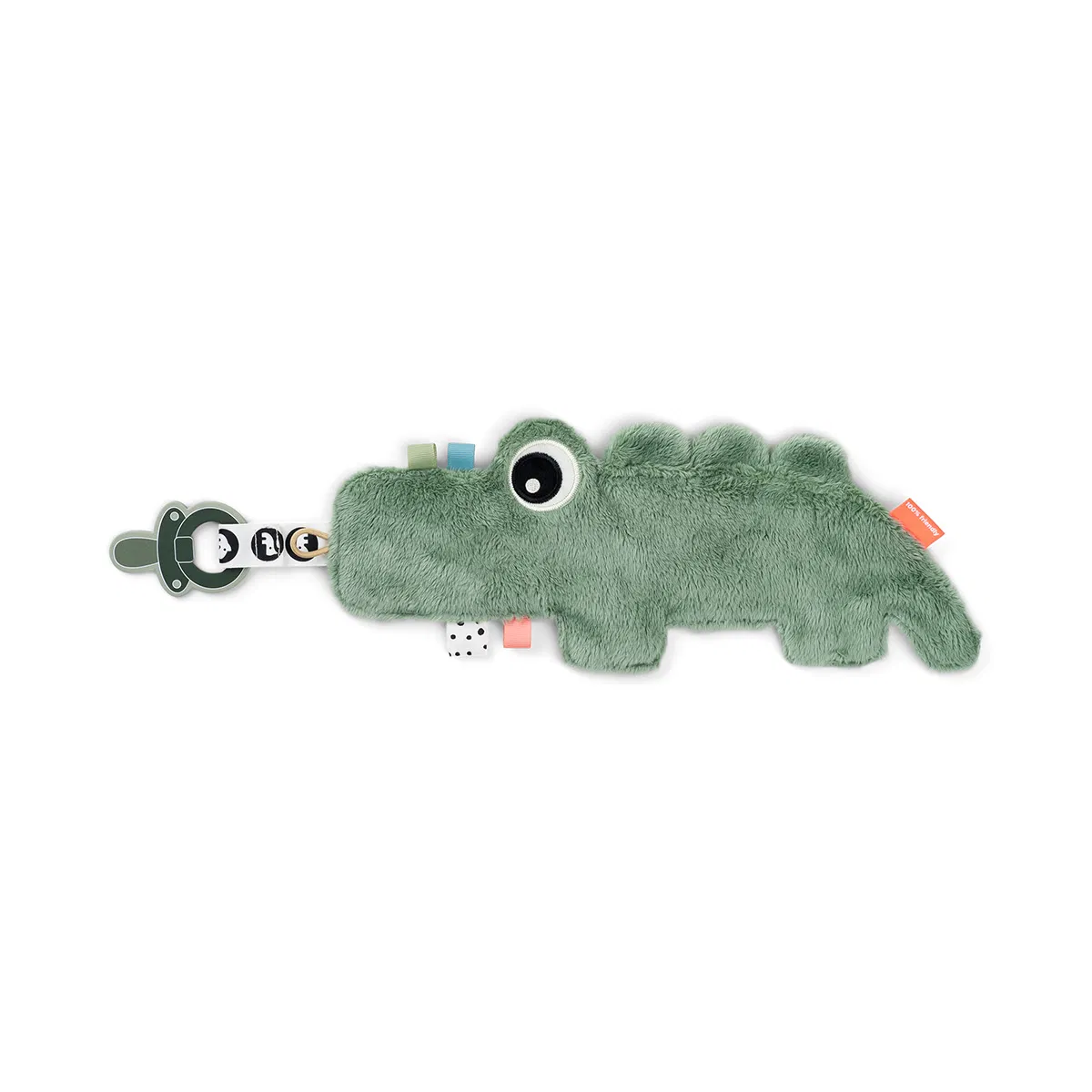 Done by Deer® Ninica s priponko za dudo Croco Green Done by Deer