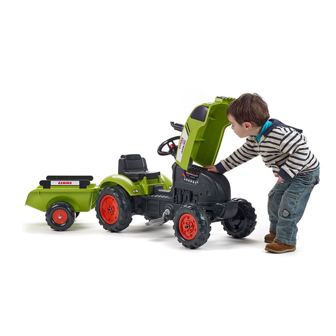 Falk® Traktor s pedali Claas Arion s prikolico Falk