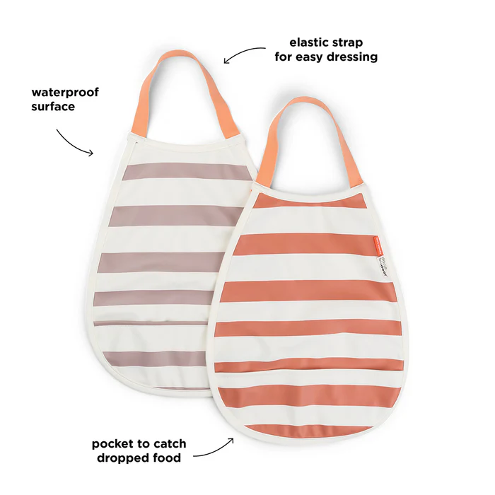 Done by Deer® Pull-over 2x slinček Stripes Papaya/Powder Done by Deer