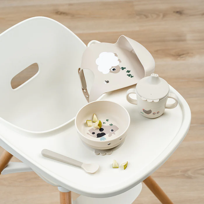Done by Deer® Prvi jedilni set Foodie Tiny farm Sand Done by Deer