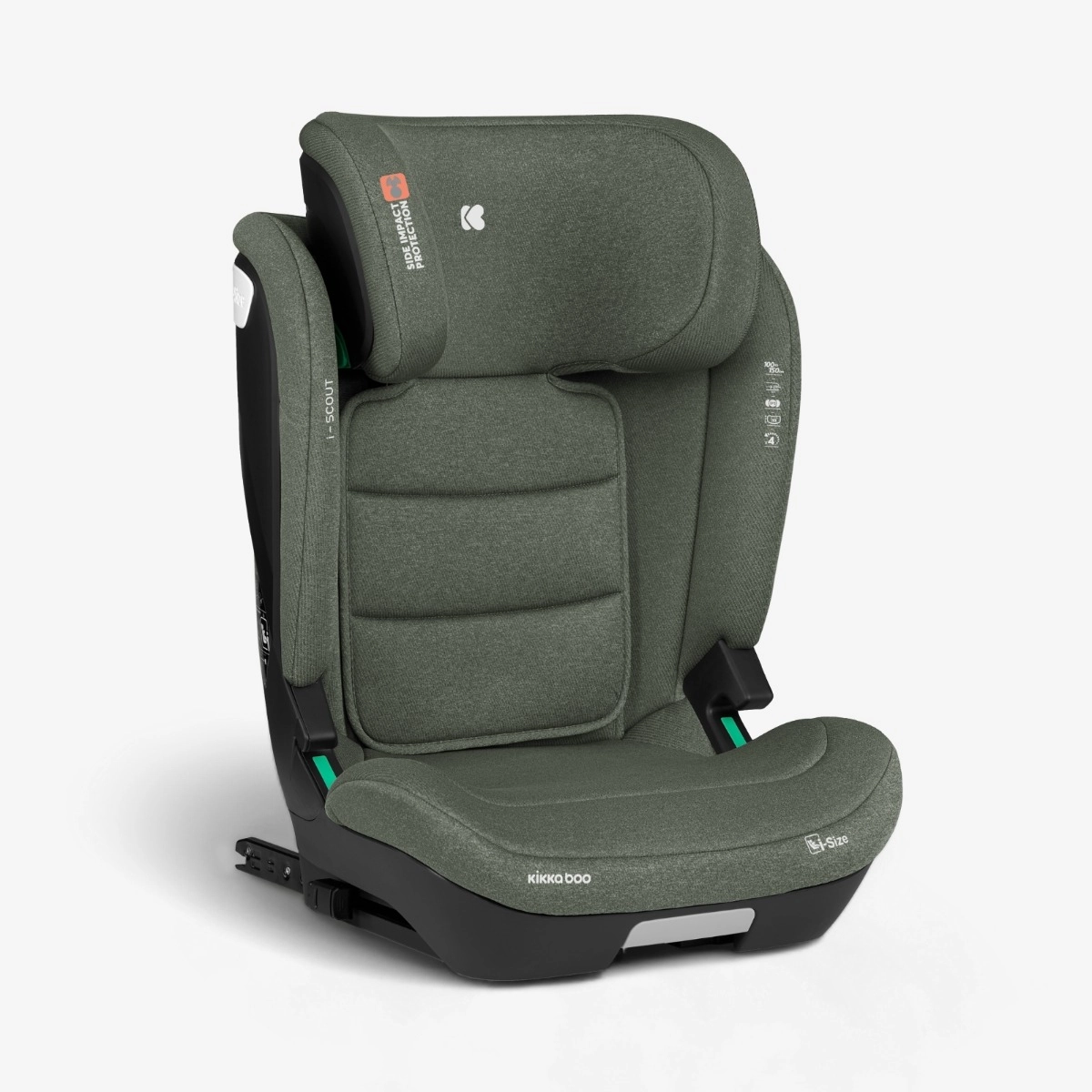KikkaBoo® Otroški avtosedež i-Scout i-SIZE (100-150 cm) Army Green KikkaBoo