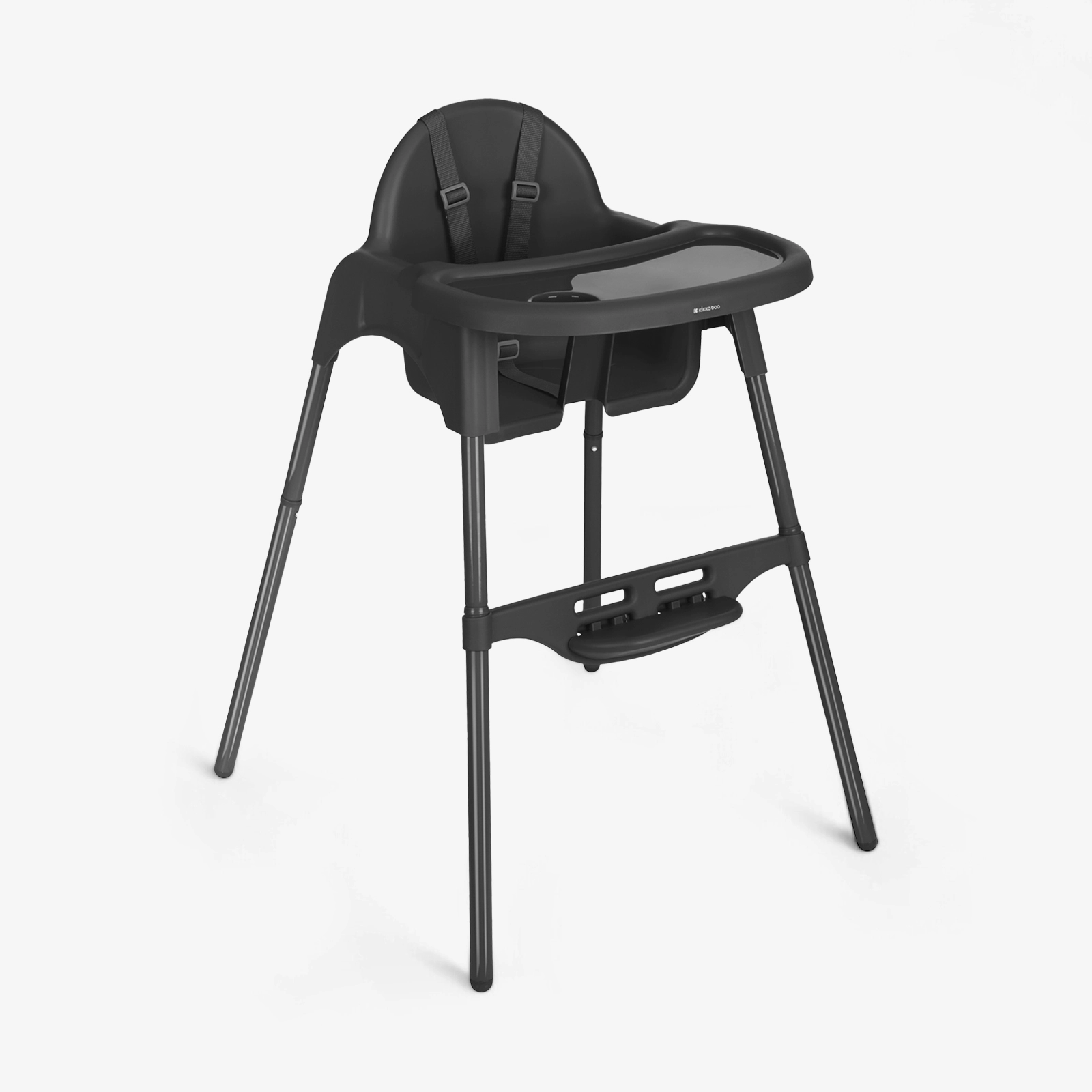 KikkaBoo® Otroški stol za hranjenje 2v1 Jammy Black KikkaBoo