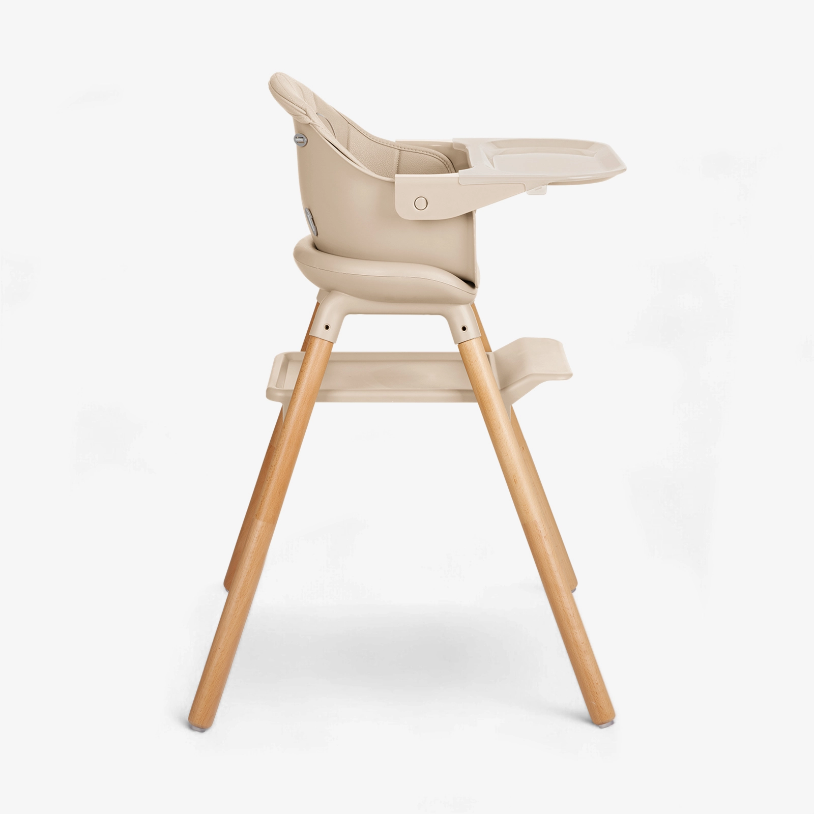 KikkaBoo® Otroški stol za hranjenje 2v1 Woody Beige KikkaBoo