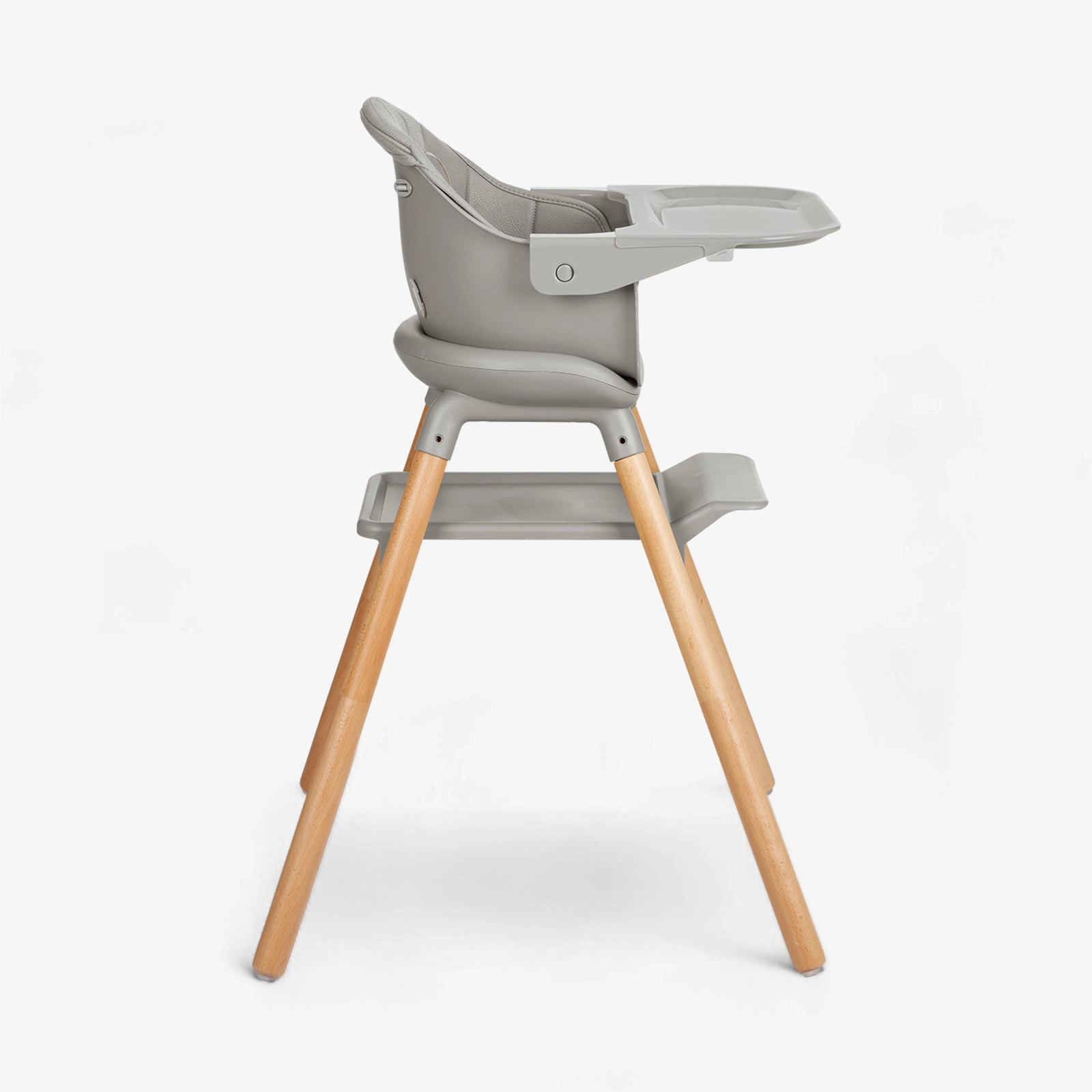 KikkaBoo® Otroški stol za hranjenje 2v1 Woody Grey KikkaBoo