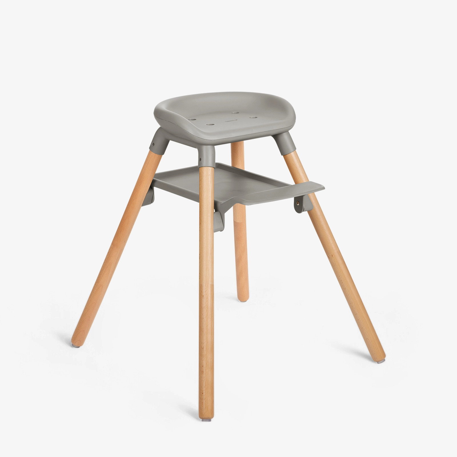 KikkaBoo® Otroški stol za hranjenje 2v1 Woody Grey KikkaBoo