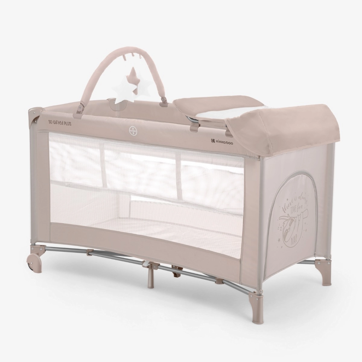 KikkaBoo® Prenosna posteljica 2 levels 125x65 So Gifted PLUS Beige KikkaBoo