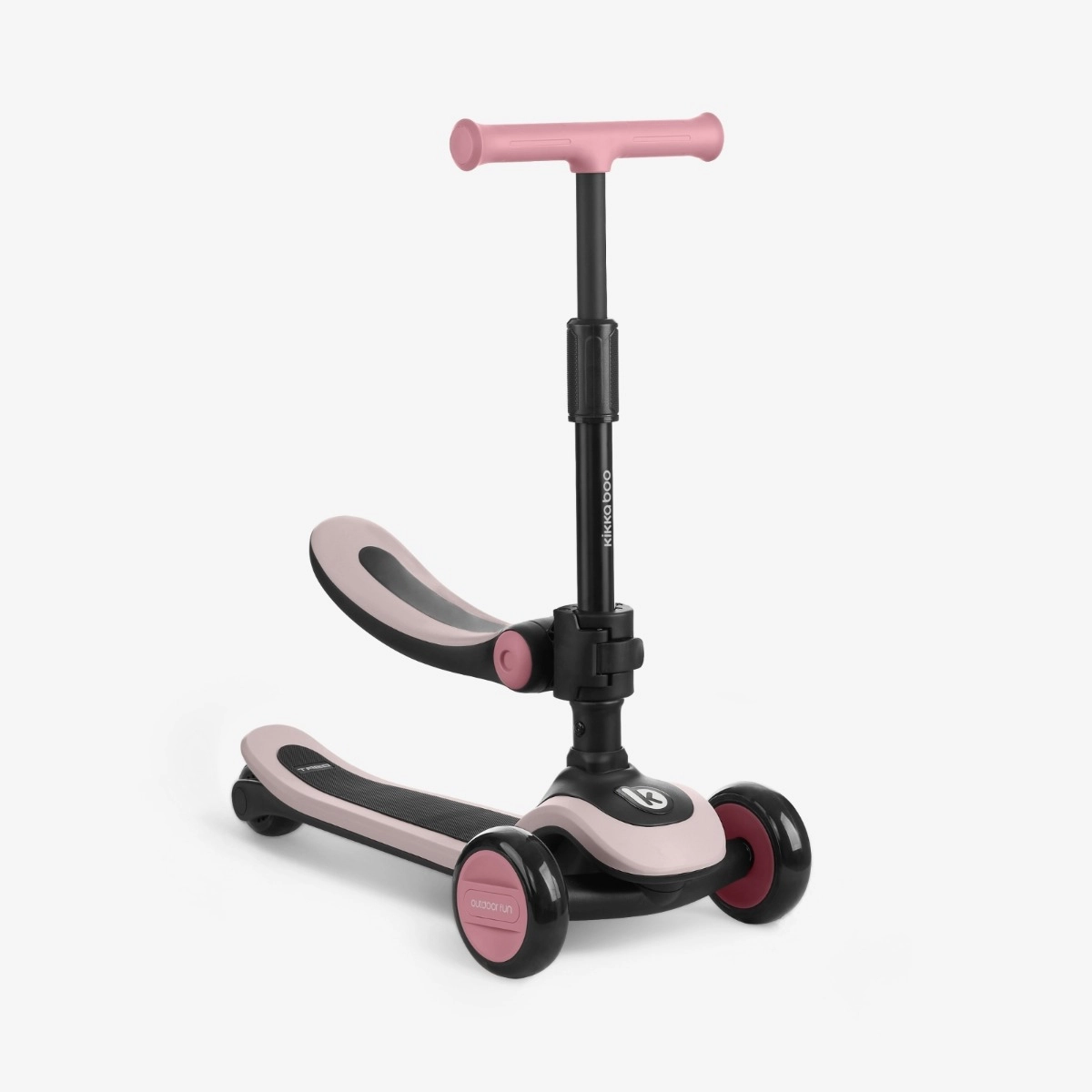 KikkaBoo® Otroški poganjalec/skiro 2v1 Treo Pink KikkaBoo