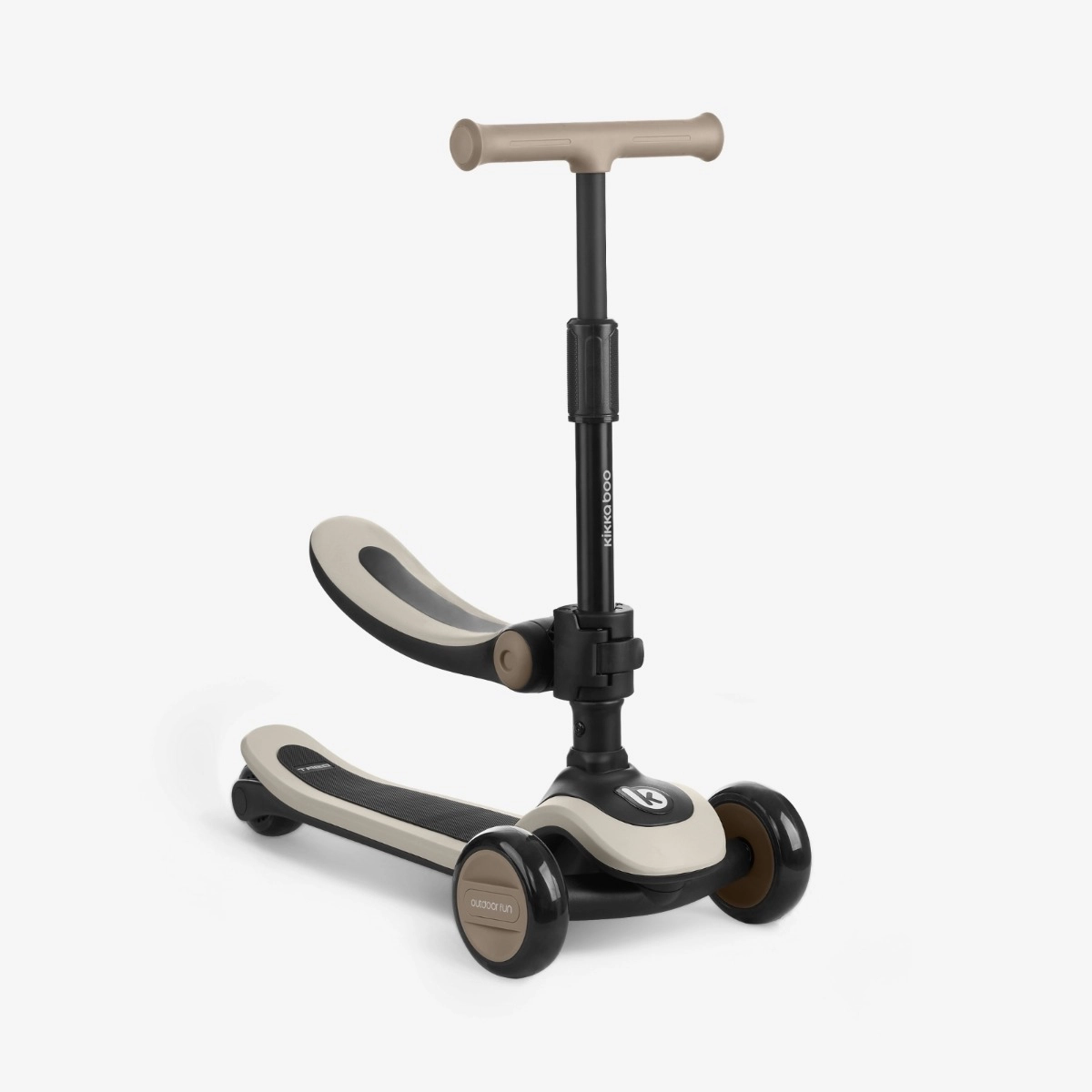 KikkaBoo® Otroški poganjalec/skiro 2v1 Treo Beige KikkaBoo