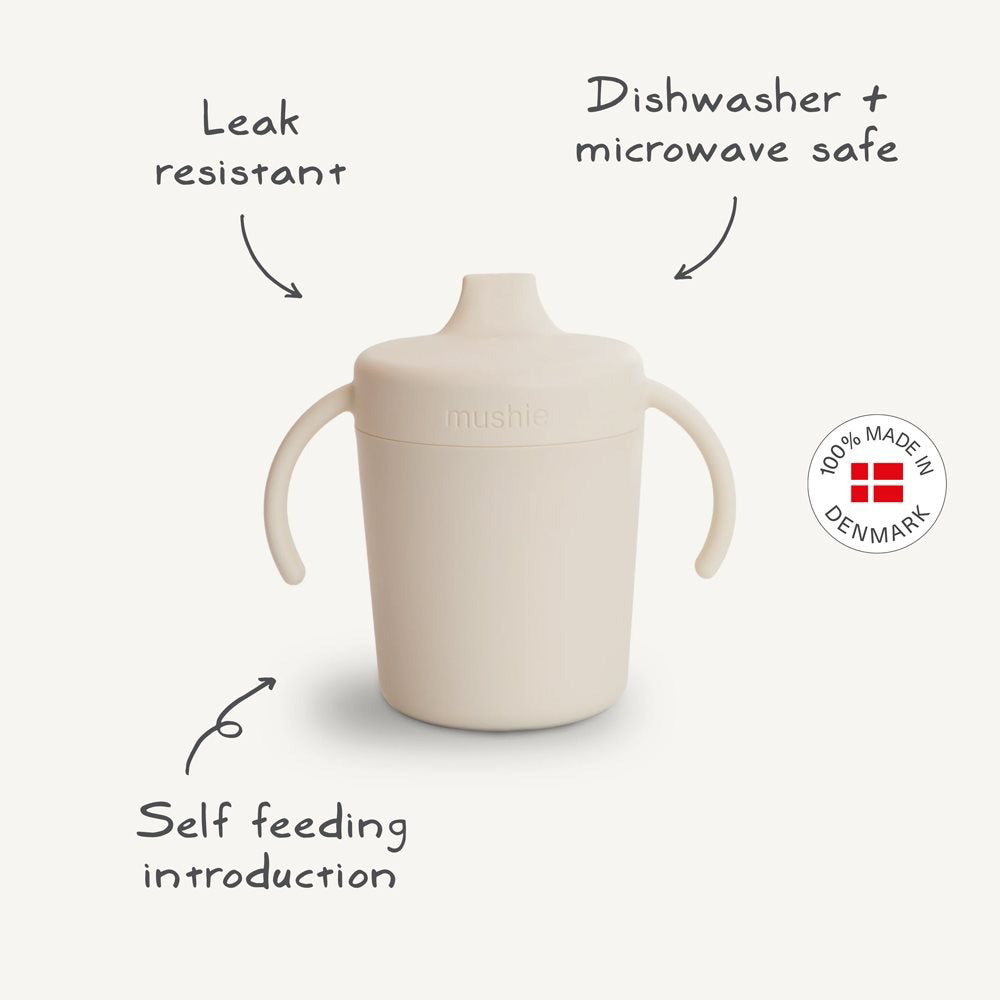 Mushie® Kozarček za učenje pitja Sippy Cup Dusty Rose Mushie