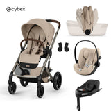Cybex® Stroller with foldable carrycot 4in1 Balios S Lux + Cloud G3 Car Seat + G3 IsoFix Base Almond Beige