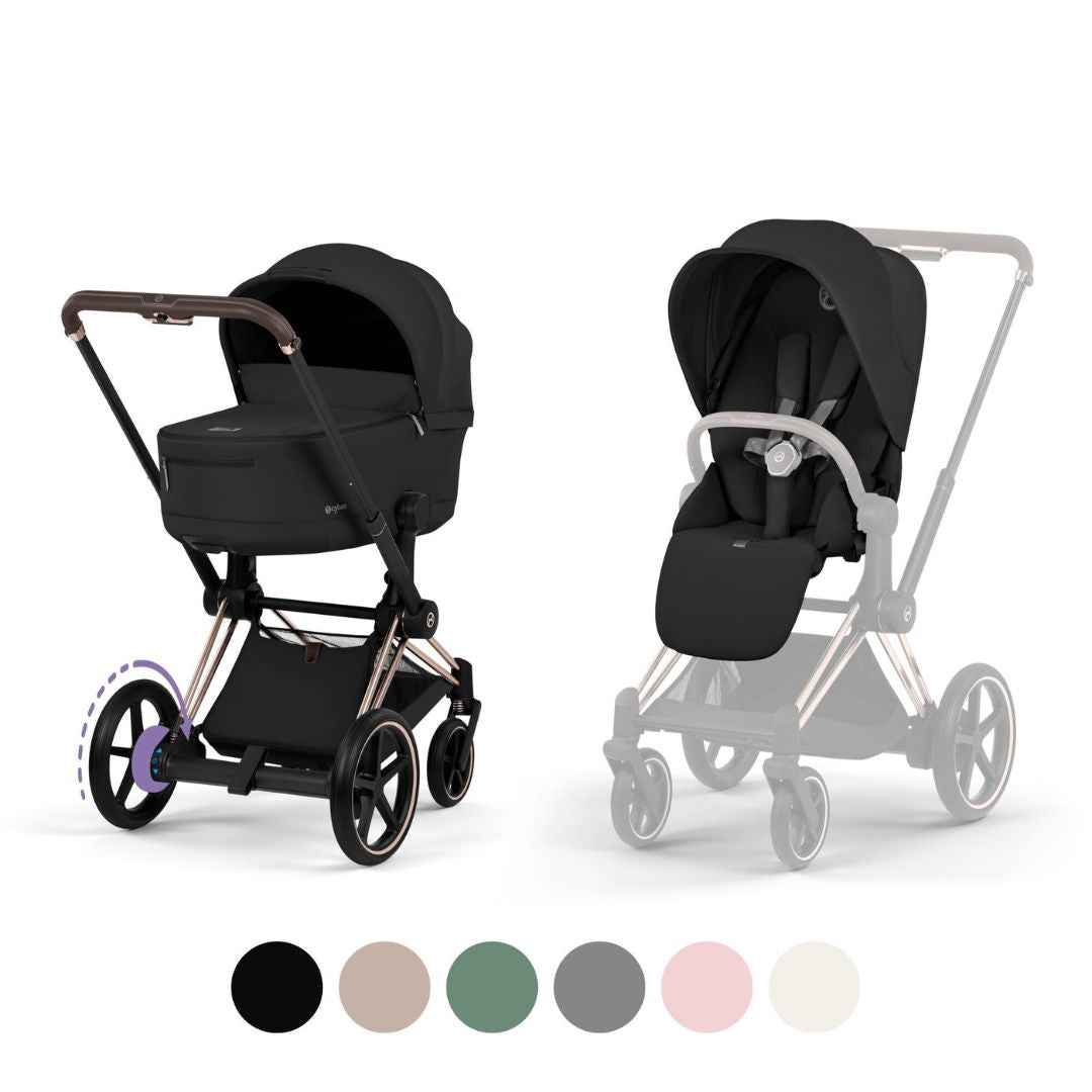 Cybex Platinum® Otroški voziček z zložljivo košaro 2v1 e-Priam™ Cybex Platinum