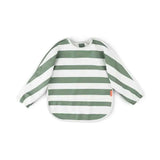 Done by Deer® Sleeved bib Stripes Green