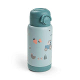 Done by Deer® Thermo bottle with straw 340 ml Tiny farm Blue
