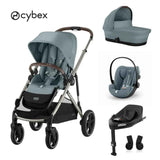 Cybex® Gazelle S 4-in-1 Stroller + Cloud G i-Size Car Seat + Isofix Base G Stormy Blue