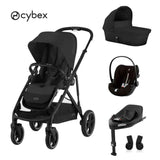 Cybex® Gazelle S 4-in-1 Stroller + Cloud G i-Size Car Seat + Isofix Base G Moon Black