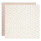 Jollein® Set of 2 Swaddle Blankets 115x115 Twig Wild Rose