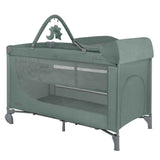 KikkaBoo® Portable cot 2 levels 125x65 So Gifted PLUS Green 2026