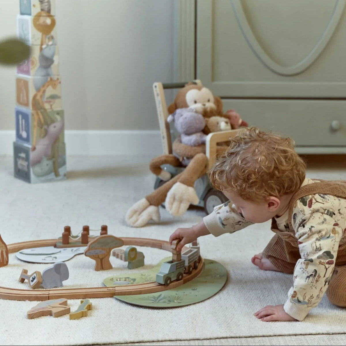 Little Dutch® Wooden Train Track Safari Friends – slika 8
