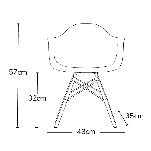 EM Furniture Eiffel Otroški stolček Arm White EM Furniture