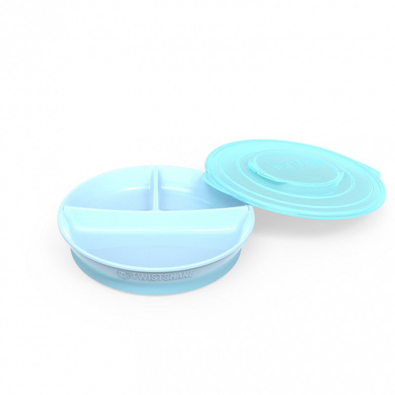 Twistshake® Deljeni krožnik 210ml+2x90ml (6+m) Pastel Blue Twistshake
