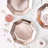 Ginger Ray® Rose Gold Paper Plates Pick & Mix