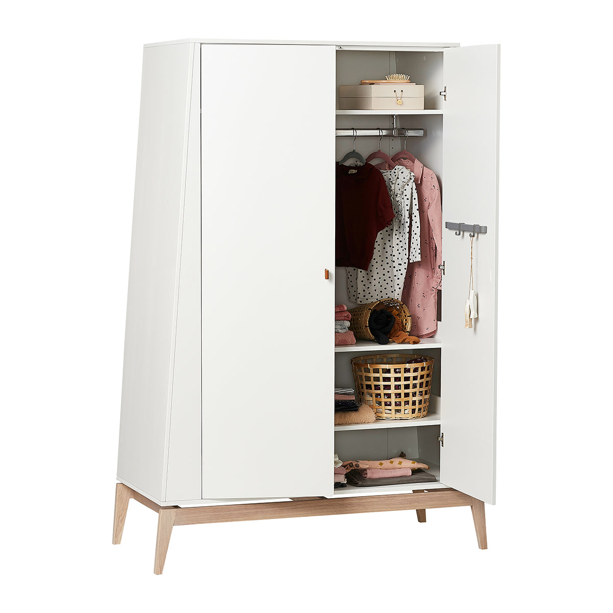 Leander® Otroška omara Luna™ Large White/Oak Leander