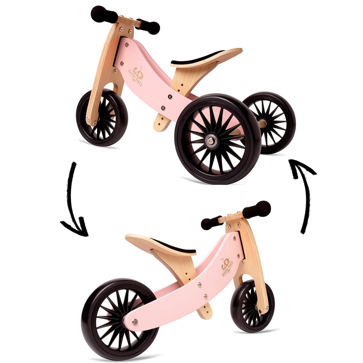Kinderfeets® Lesen poganjalec Tiny Tot PLUS 2v1 Rose Kinderfeets