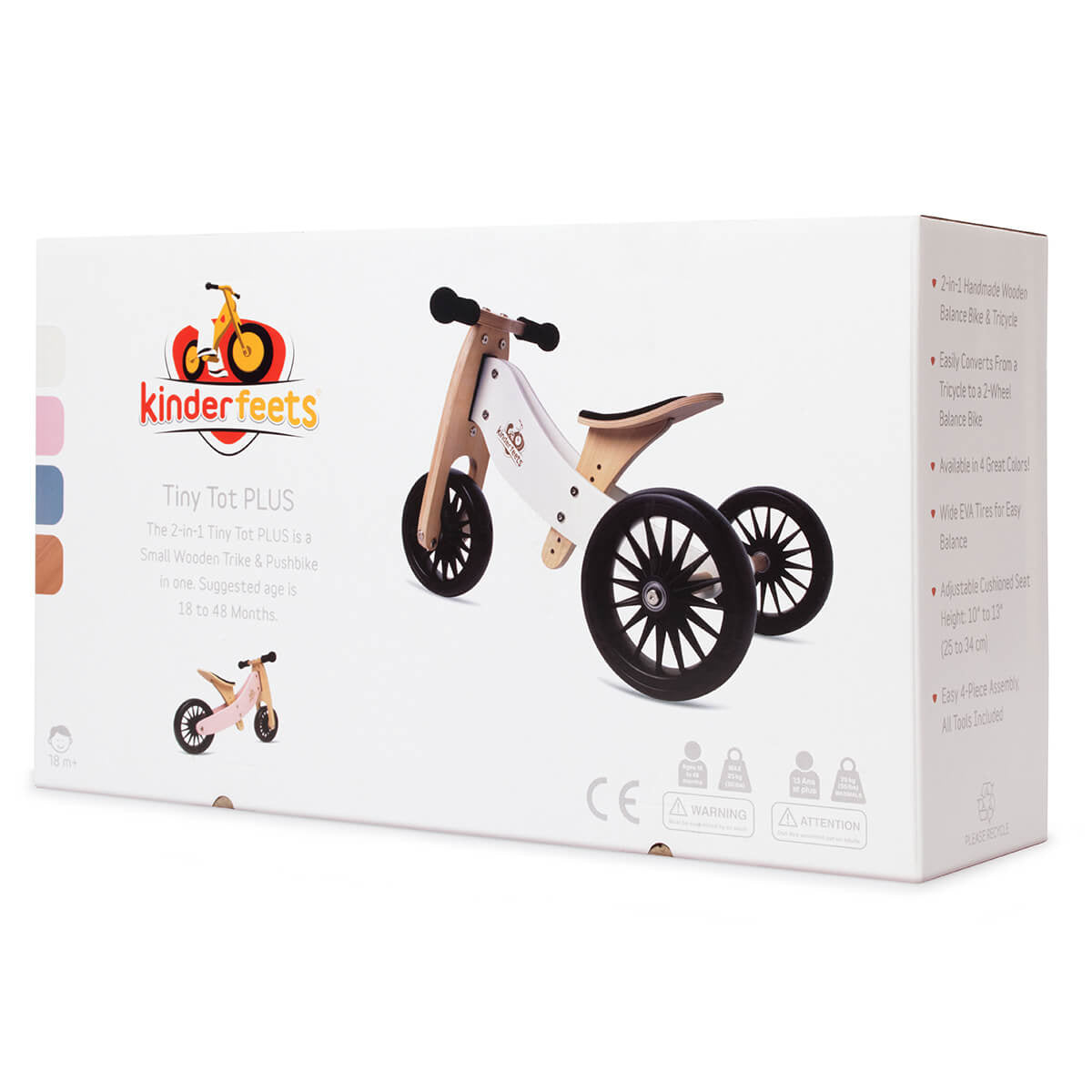 Kinderfeets® Lesen poganjalec Tiny Tot PLUS 2v1 White Kinderfeets