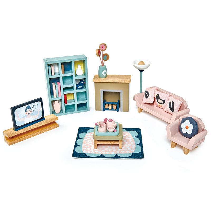 Tender Leaf Toys® Dnevna soba za lutke Dolls House Sitting Room Furniture Tender Leaf Toys