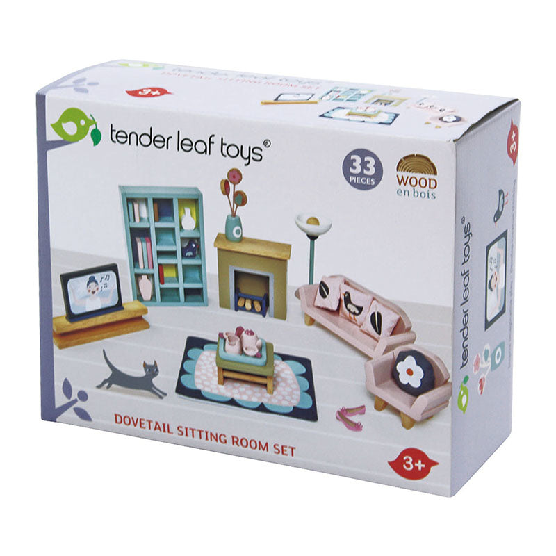 Tender Leaf Toys® Dnevna soba za lutke Dolls House Sitting Room Furniture Tender Leaf Toys