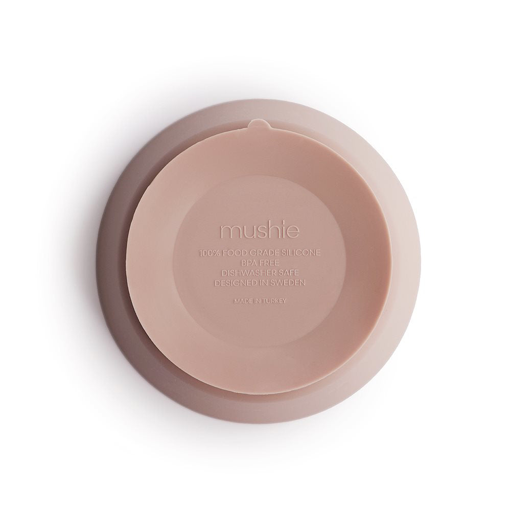 Mushie® Silikonska skledica z vakuumskim dnom Blush Mushie