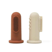 Mushie® Zobna ščetka za na prst Clay/Shifting Sand Mushie