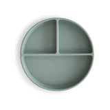 Mushie® Silikon-Trennteller mit Vakuumboden Cambridge Blue