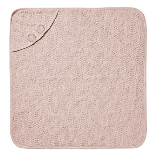 CamCam® Brisača s kapuco in ušesi GOTS Dusty Rose 80x80 Cam Cam Copenhagen