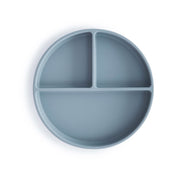 Mushie® Silikonski krožnik z vakumskim dnom Powder Blue Mushie