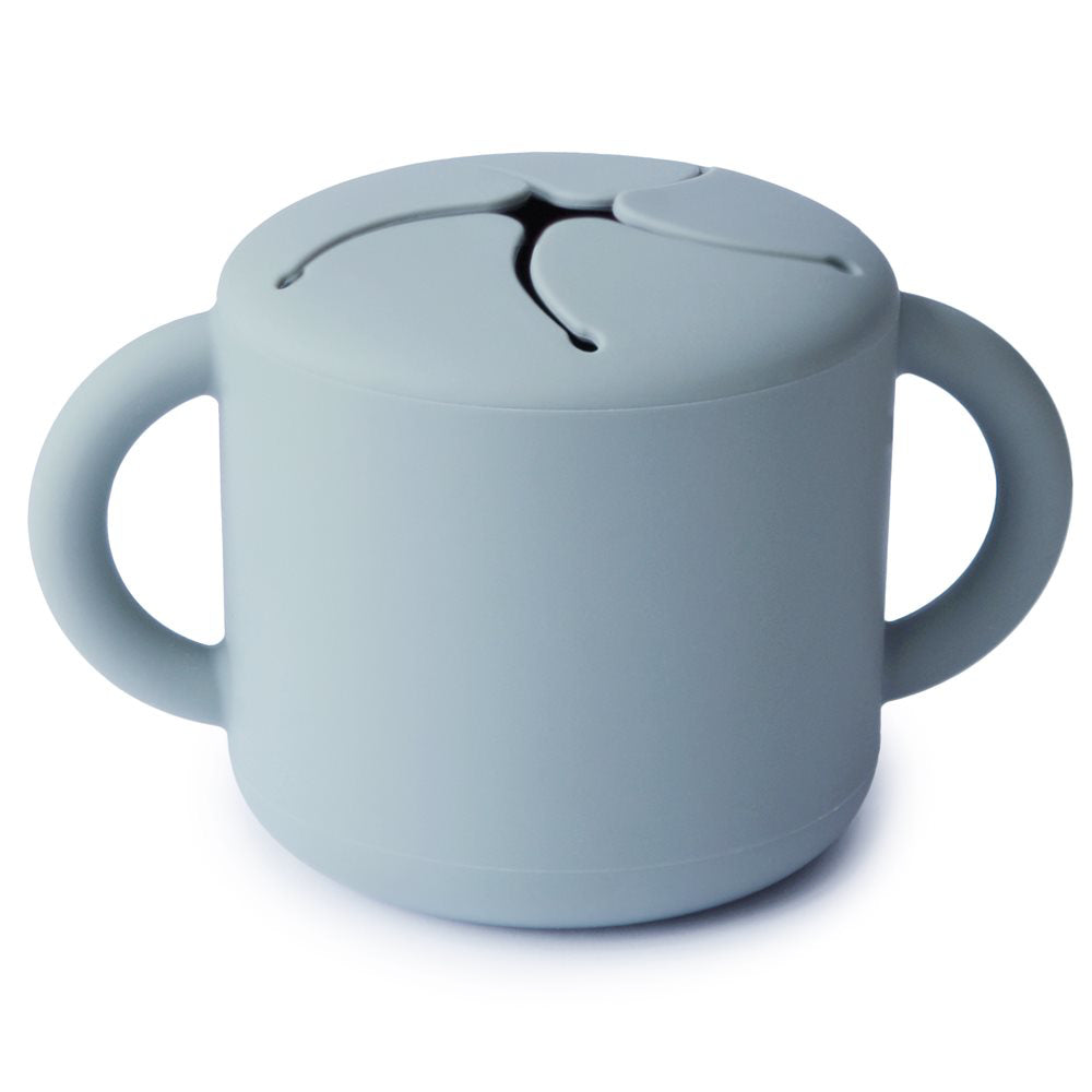 Mushie® Silikonska posodica za prigrizke Powder Blue Mushie
