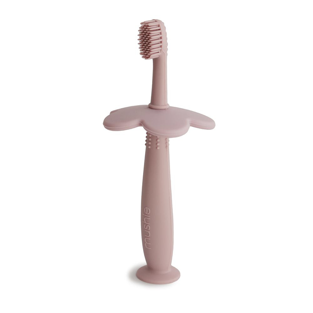 Mushie® Silikonska zobna ščetka Blush Mushie