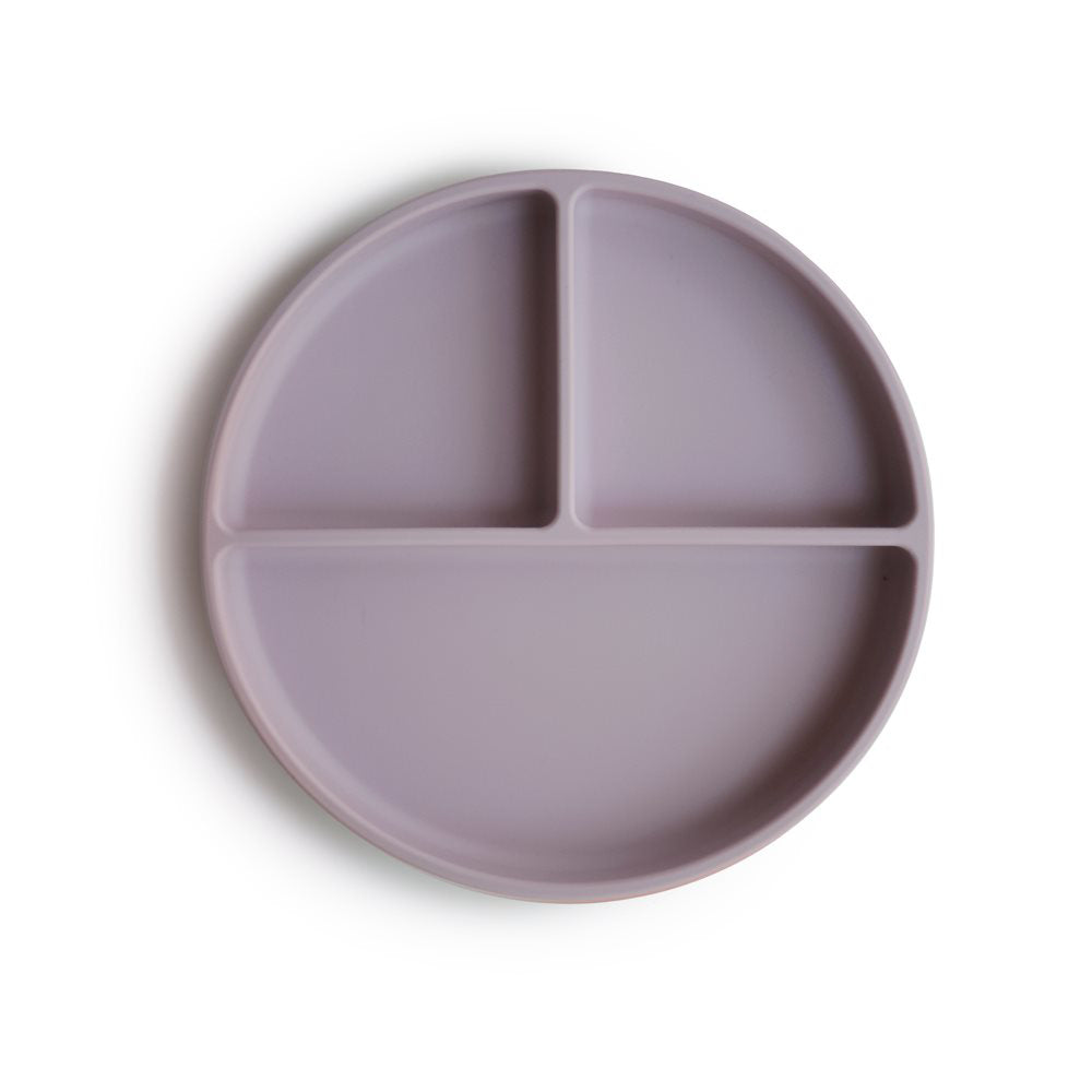 Mushie® Silikonski krožnik z vakumskim dnom Soft Lilac Mushie