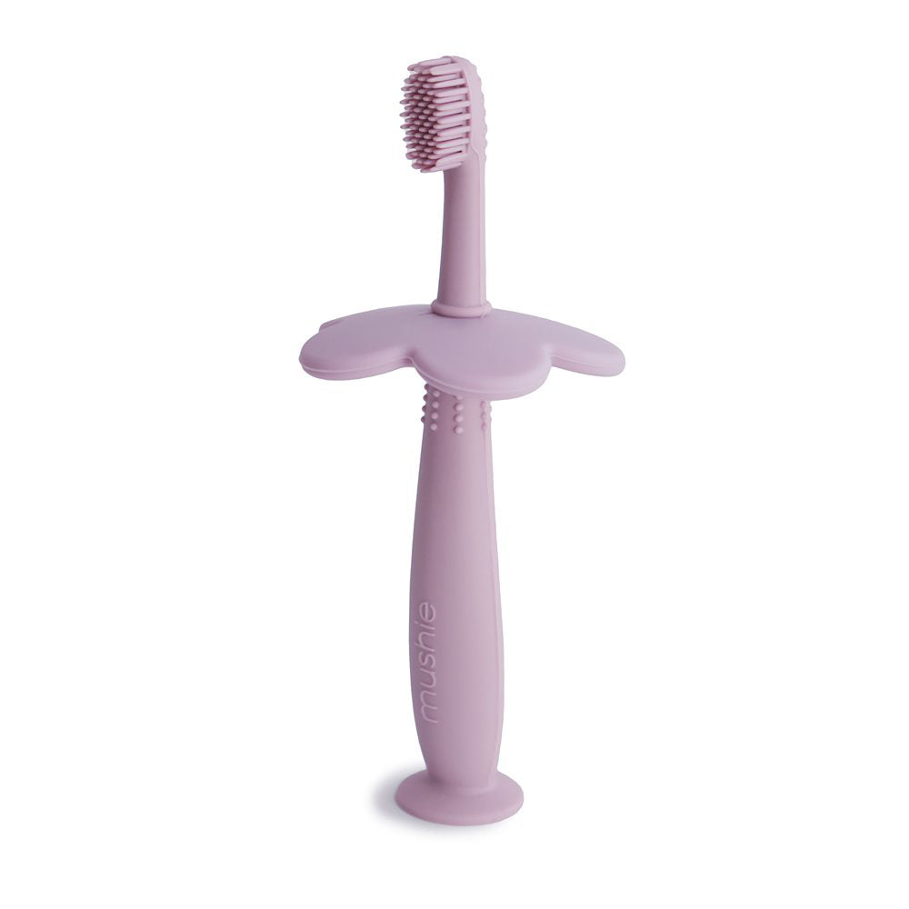 Mushie® Silikonska zobna ščetka Soft Lilac Mushie