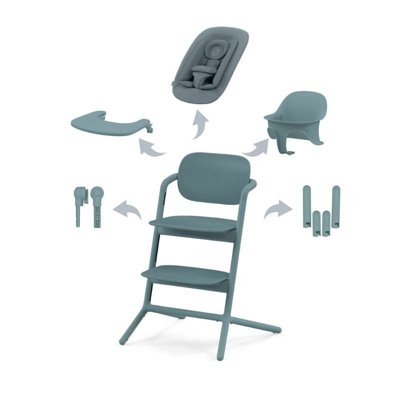 Cybex® Otroški stolček za hranjenje Lemo 4v1 Stone Blue Cybex