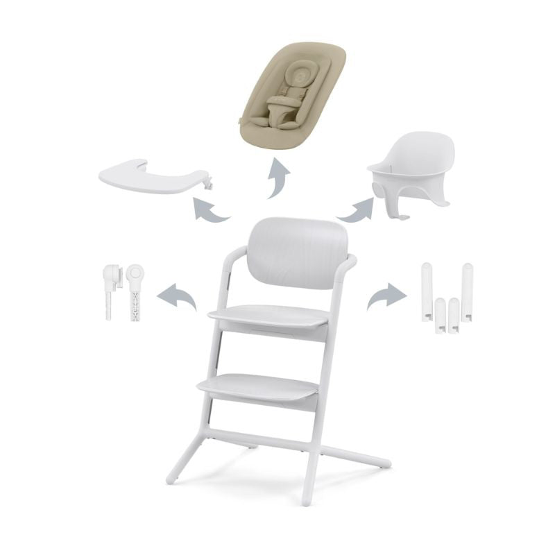 Cybex® Otroški stolček za hranjenje Lemo 4v1 White Cybex