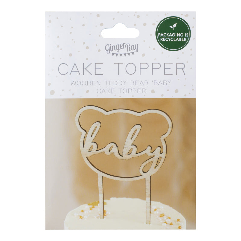 Ginger Ray® Leseni okrasek za torto Teddy Bear Baby Ginger Ray